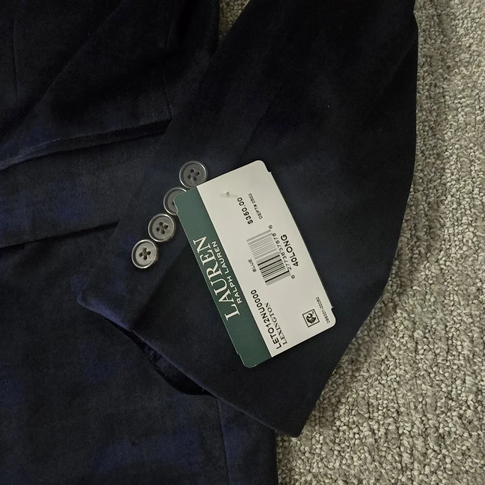 Lauren Ralph Lauren Lexington Sport Coat Mens 40L Ultraflex Velvet Plaid NWT‎